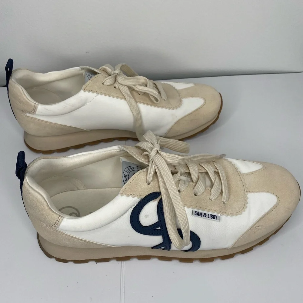 Sam & Libby Rowen Navy/White Sneakers. - Picture 4 of 9